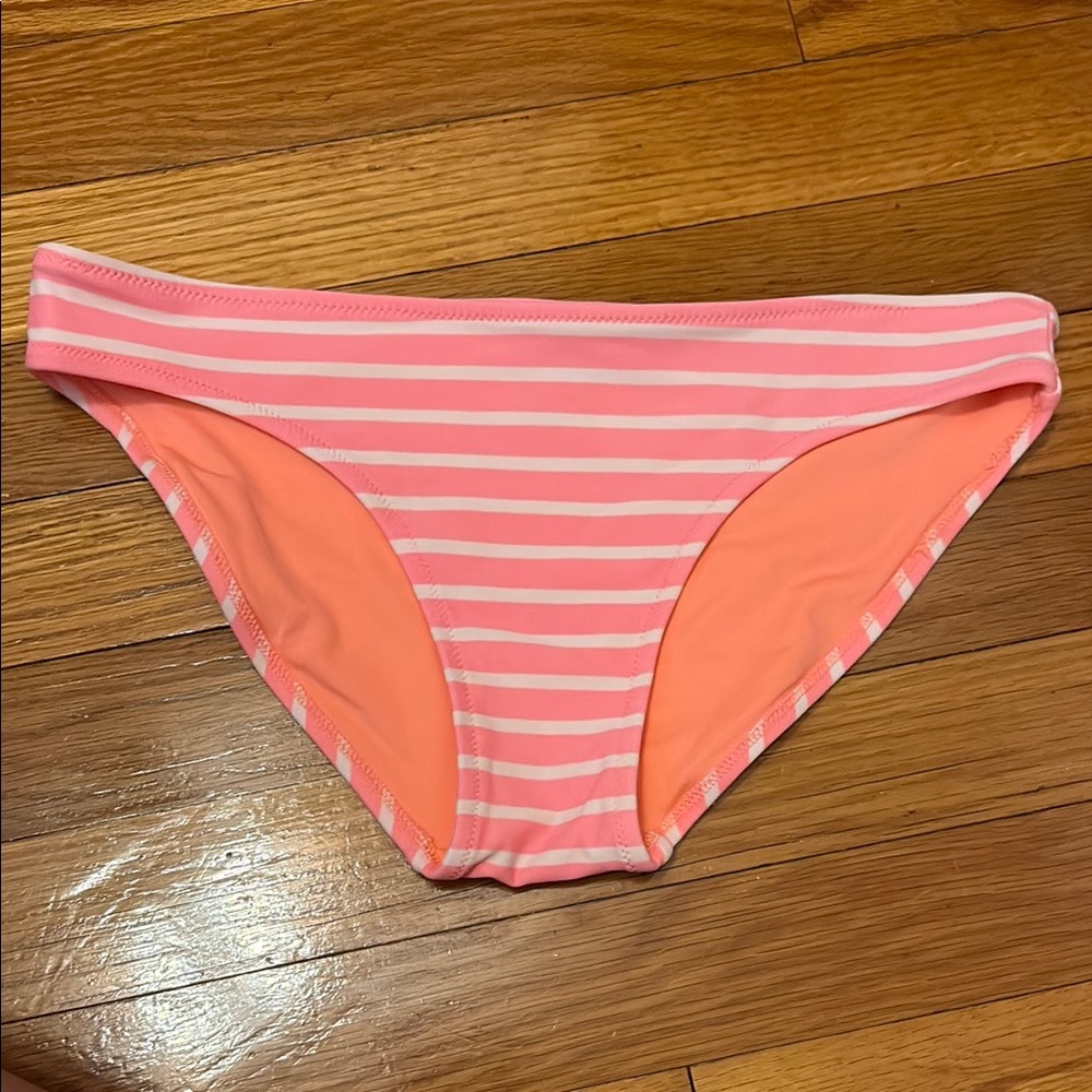 Aerie Pink and Orange Striped Bikini Bottom